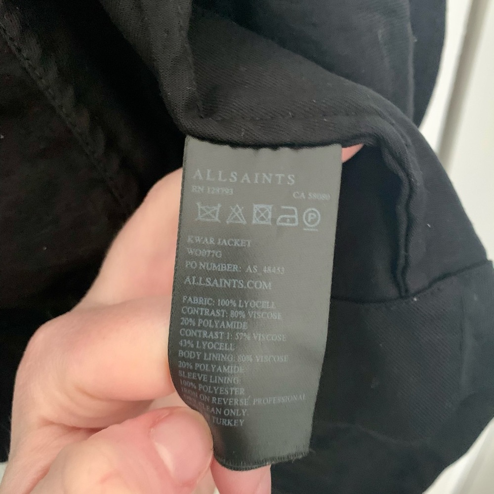 AllSaints kwar jacket black drape - Picture 5 of 6